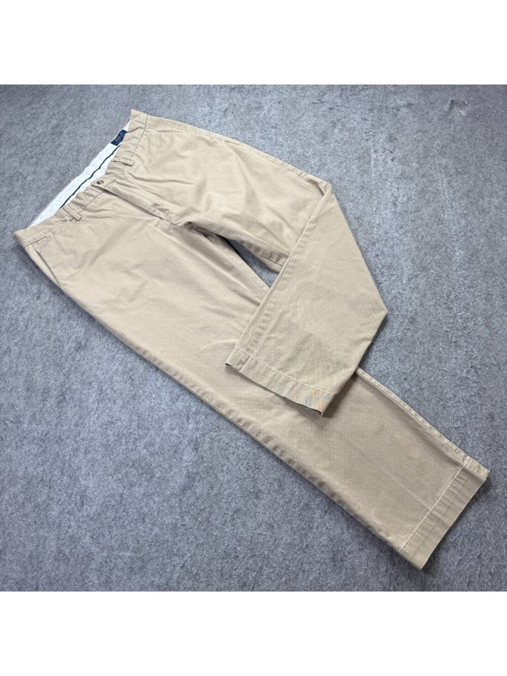 Polo Ralph Lauren Pants Men 34 x 29* Beige Stretch Classic Fit Flat Front Chinos